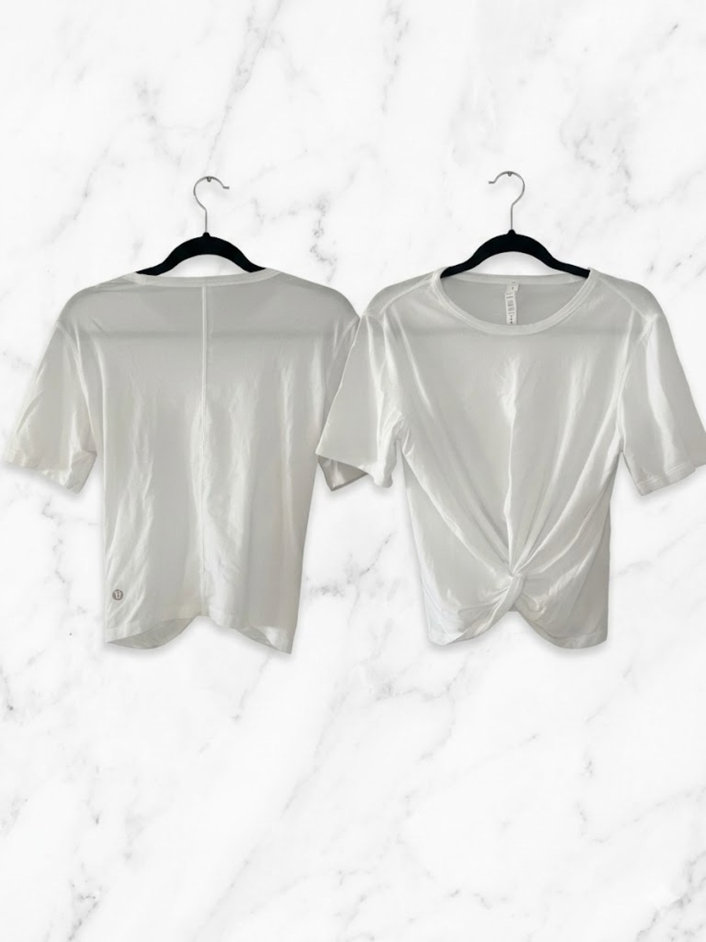 Lululemon Crescent T-Shirt White front knot Size 6